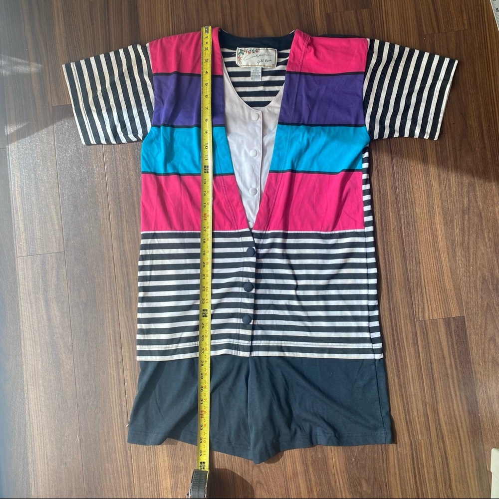 Vintage California Gold Rush striped romper playsuit